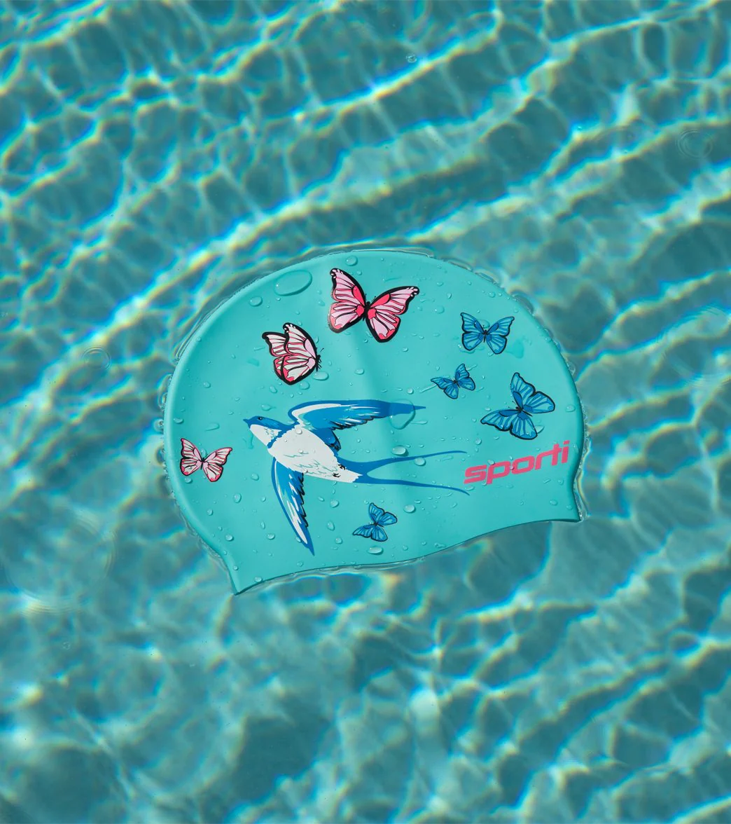 Sporti x Emma Weyant Floral Whimsy Silicone Swim Cap - Image 8