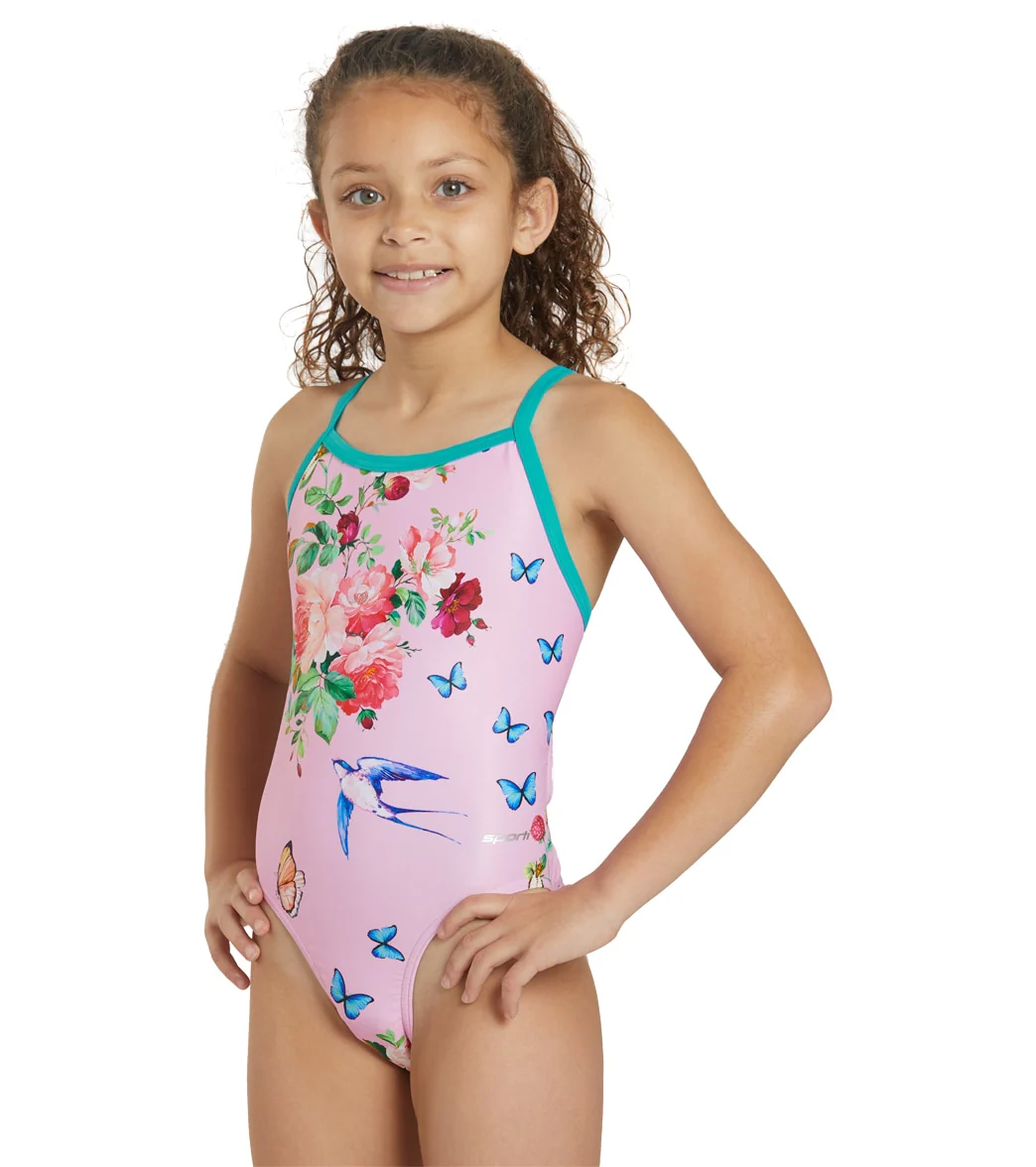 Sporti x Emma Weyant Floral Whimsy Thin Strap One Piece Swimsuit Youth (22-28) - Image 4