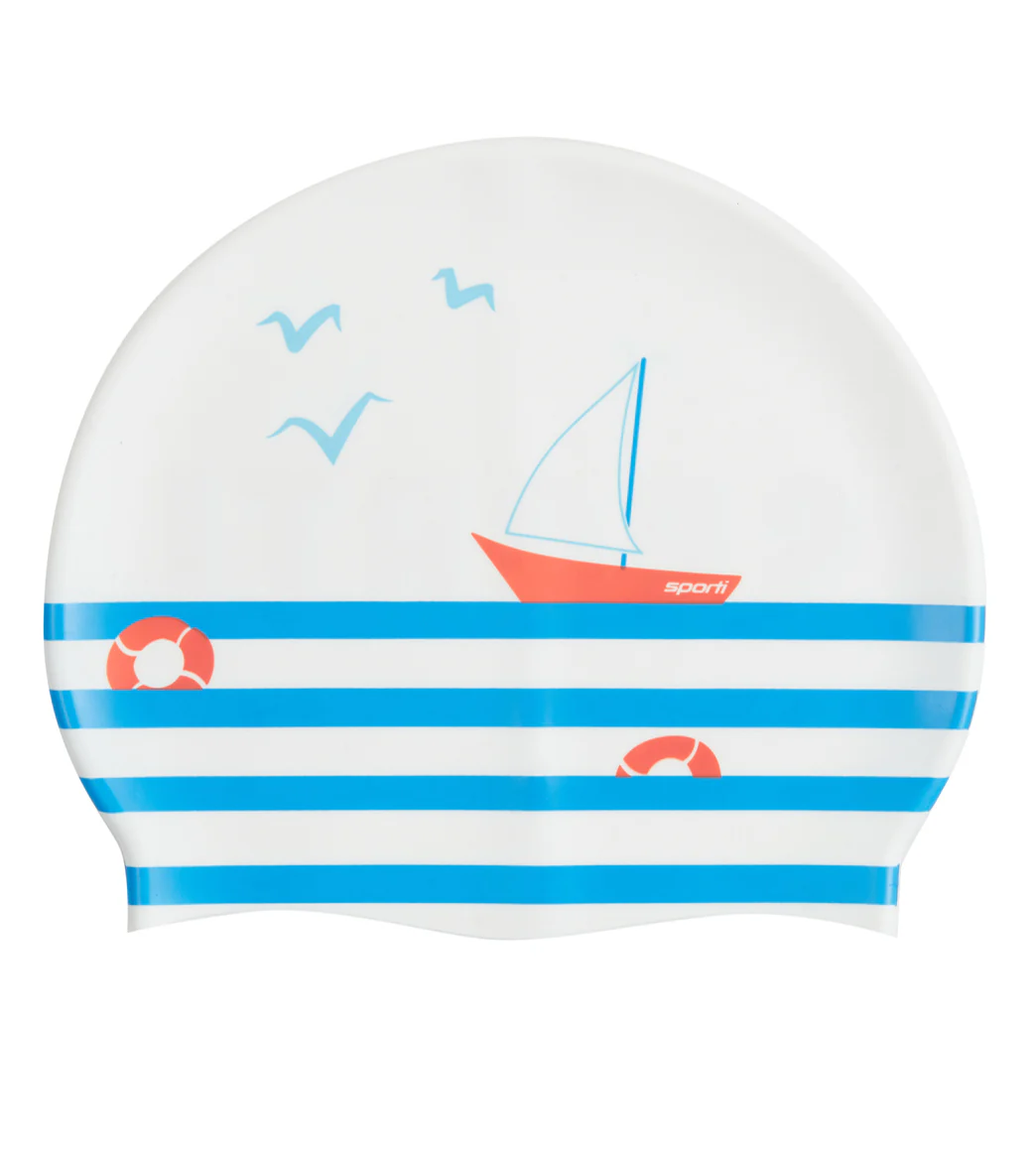 Sporti x Emma Weyant French Stripe Silicone Swim Cap - Image 6