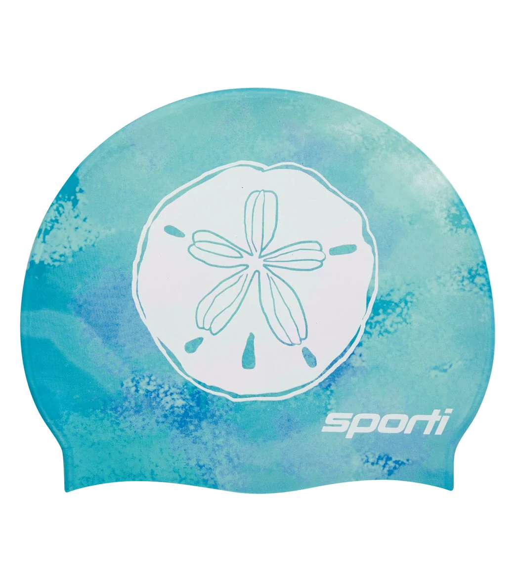 Sporti x Emma Weyant Sand Dollar Silicone Swim Cap - Image 2