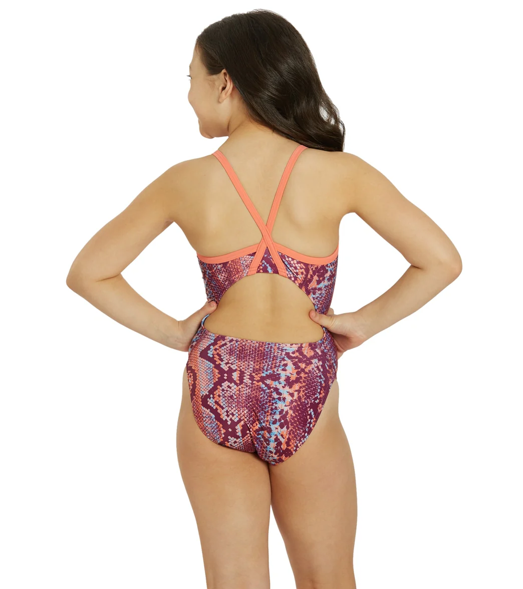 Sporti x Gretchen Walsh Desert Python Thin Strap One Piece Swimsuit Youth (22-28) - Image 4