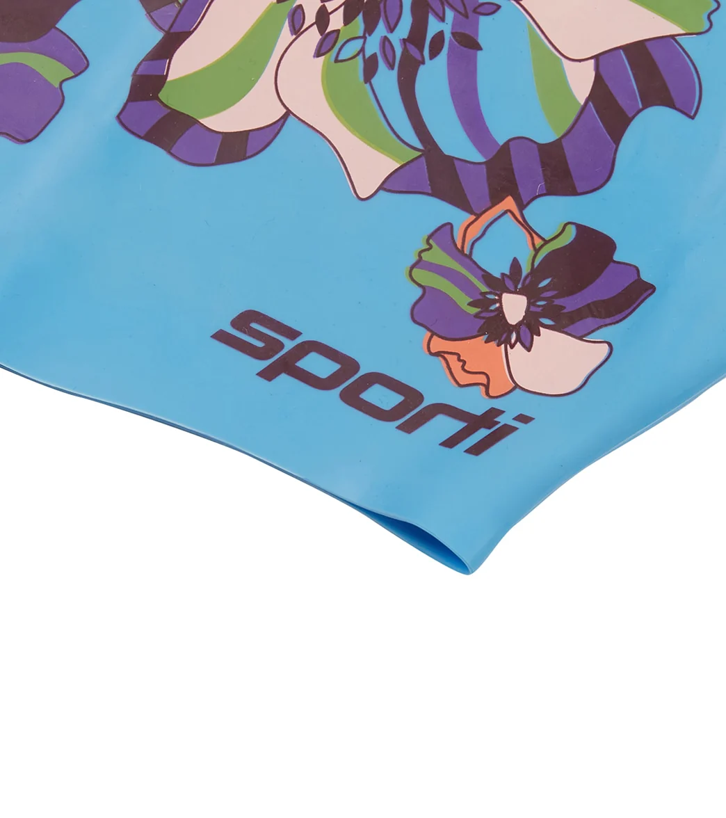 Sporti x Gretchen Walsh In Bloom Long Hair Bun Silicone Swim Cap - Image 7