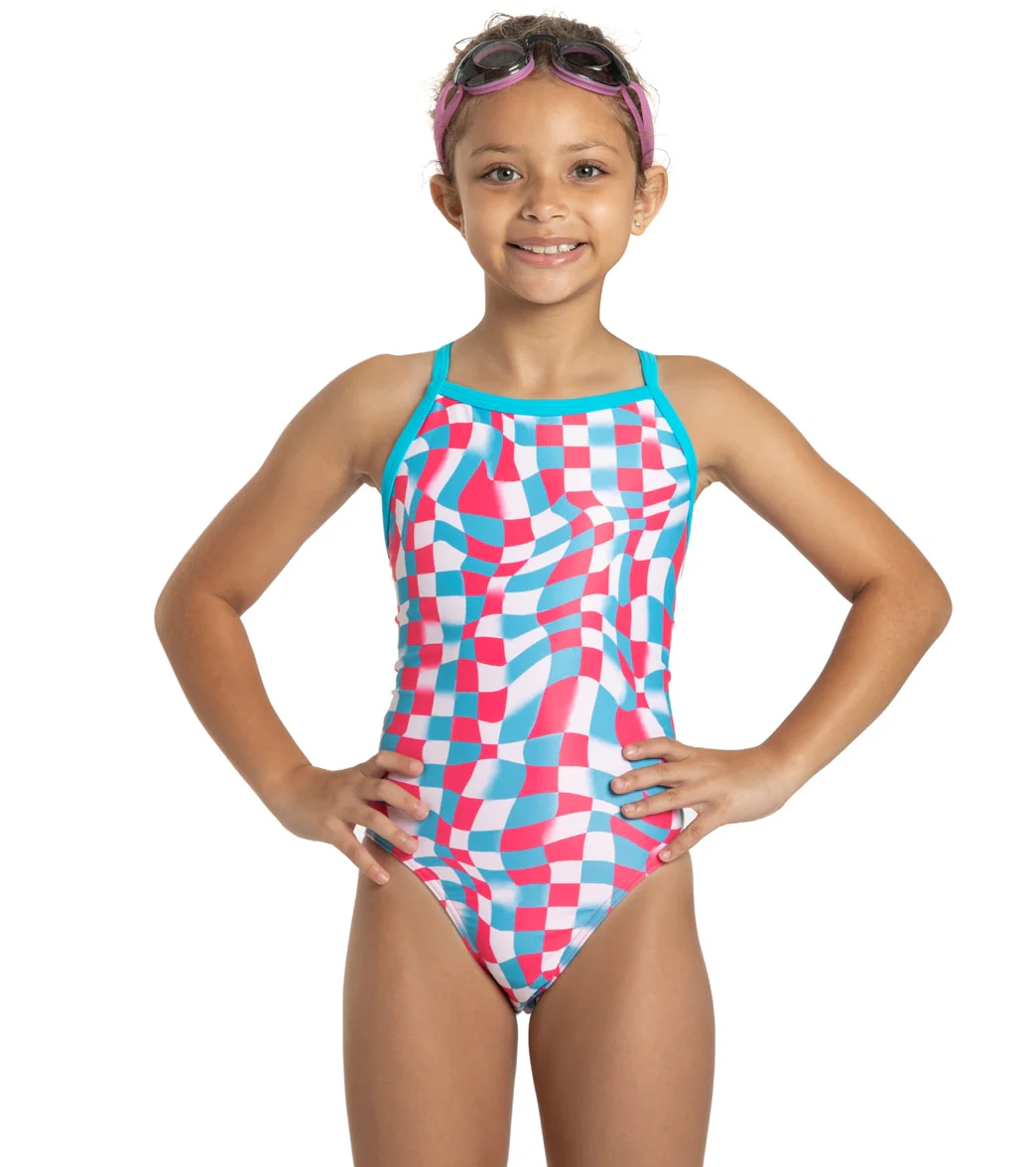 Sporti x Gretchen Walsh Liquified Checks Thin Strap One Piece Swimsuit Youth (22-28) - Image 10