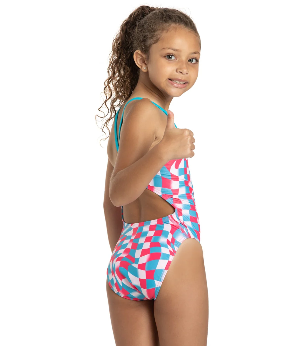 Sporti x Gretchen Walsh Liquified Checks Thin Strap One Piece Swimsuit Youth (22-28) - Image 3