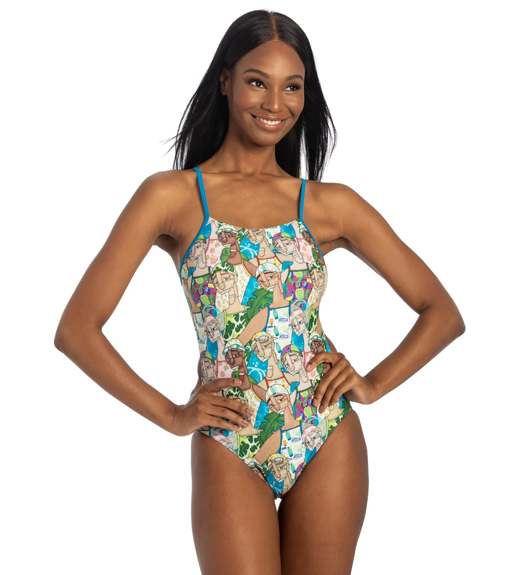 Sporti x Mat Chavez Limited Edition Backstroke Beauties Micro Back One Piece Swimsuit - Image 5