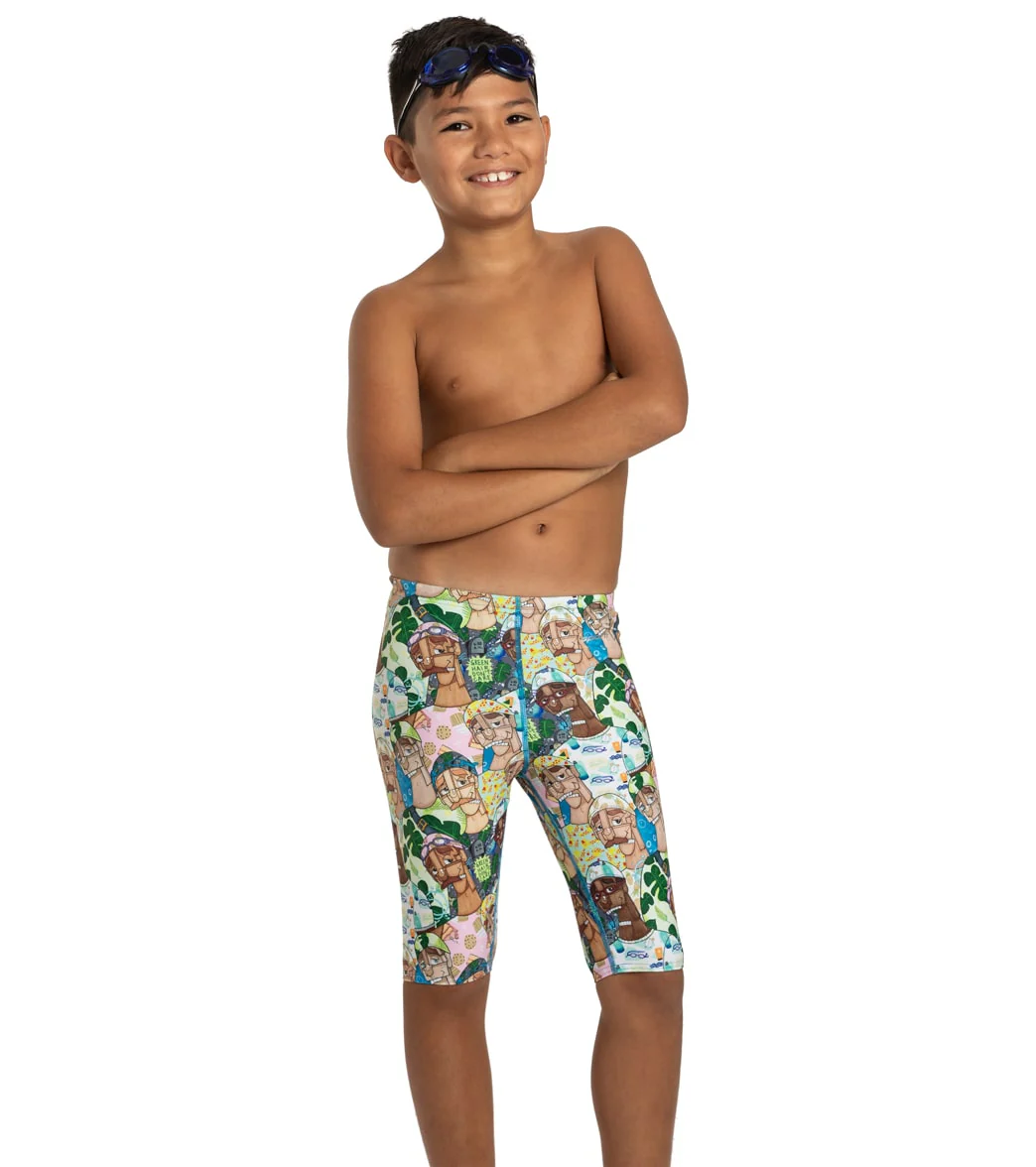 Sporti x Mat Chavez Limited Edition Chlorine Machines Jammer Swimsuit Youth (22-28) - Image 9