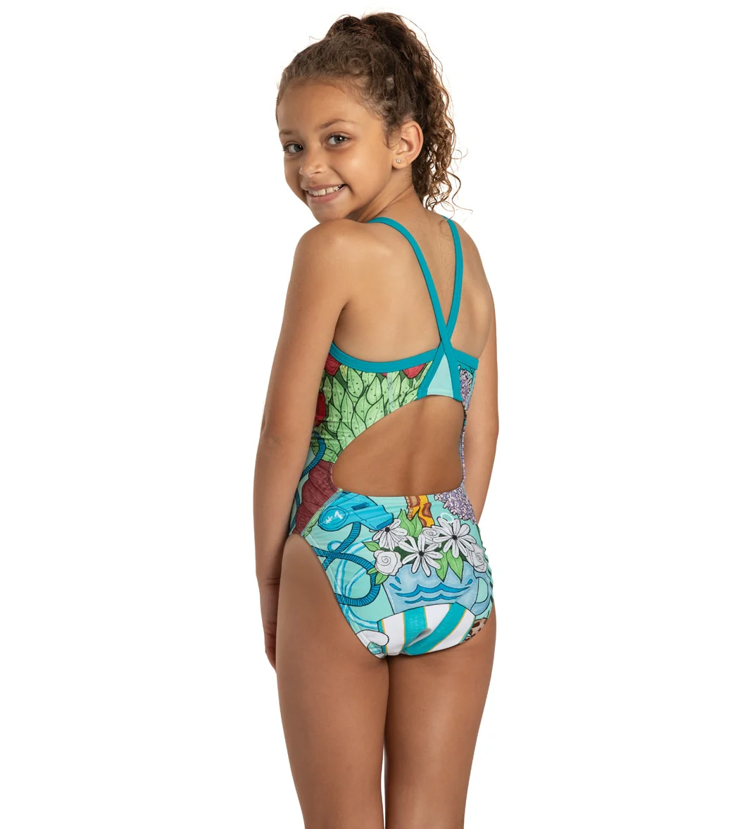Sporti x Mat Chavez Limited Edition Favorite Things Thin Strap One Piece Swimsuit Youth (22-28) - Image 3