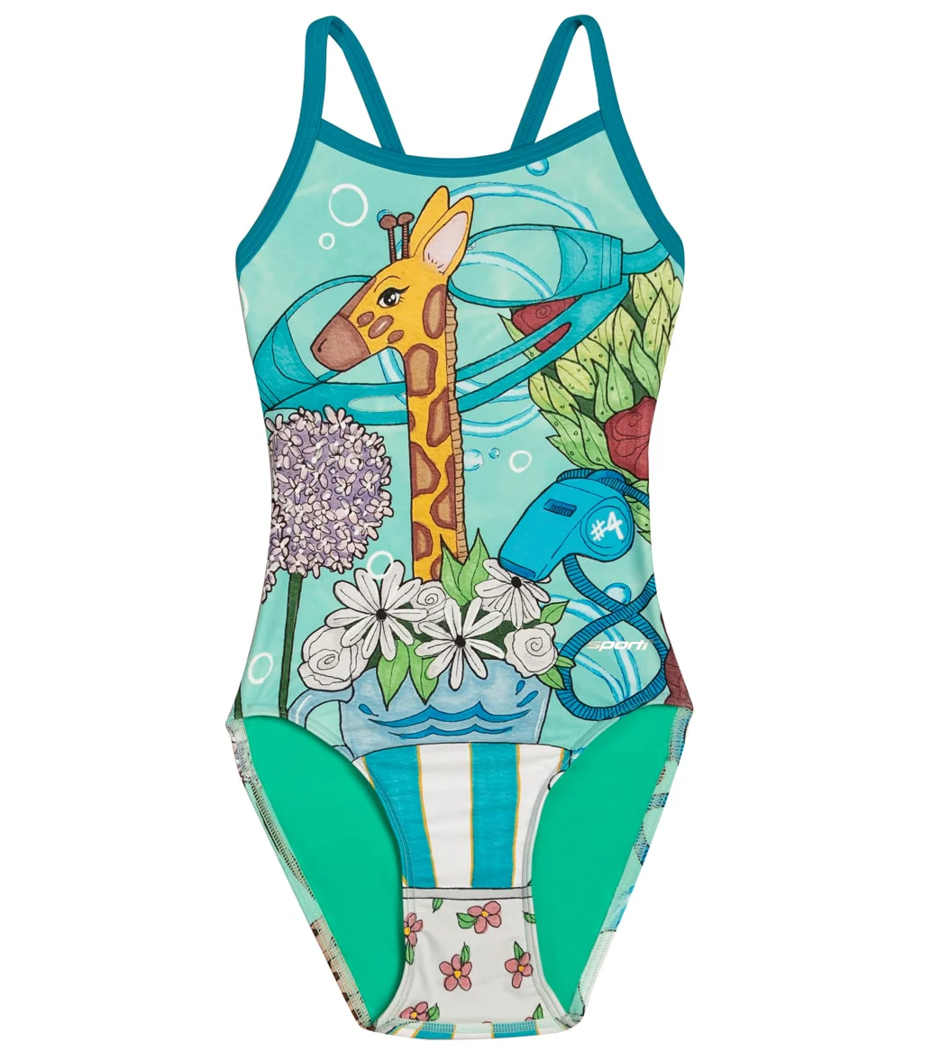 Sporti x Mat Chavez Limited Edition Favorite Things Thin Strap One Piece Swimsuit Youth (22-28) - Image 5