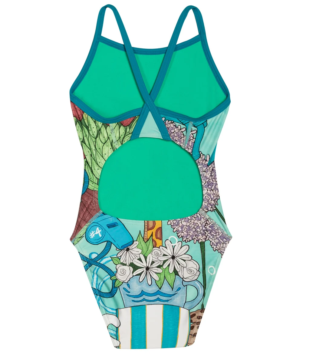 Sporti x Mat Chavez Limited Edition Favorite Things Thin Strap One Piece Swimsuit Youth (22-28) - Image 6