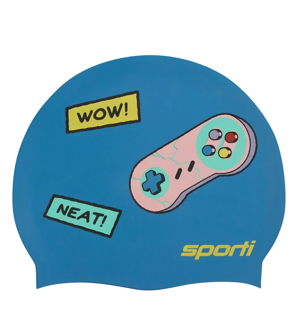 Sporti x Shaine Casas Arcade Party Silicone Swim Cap - Image 6