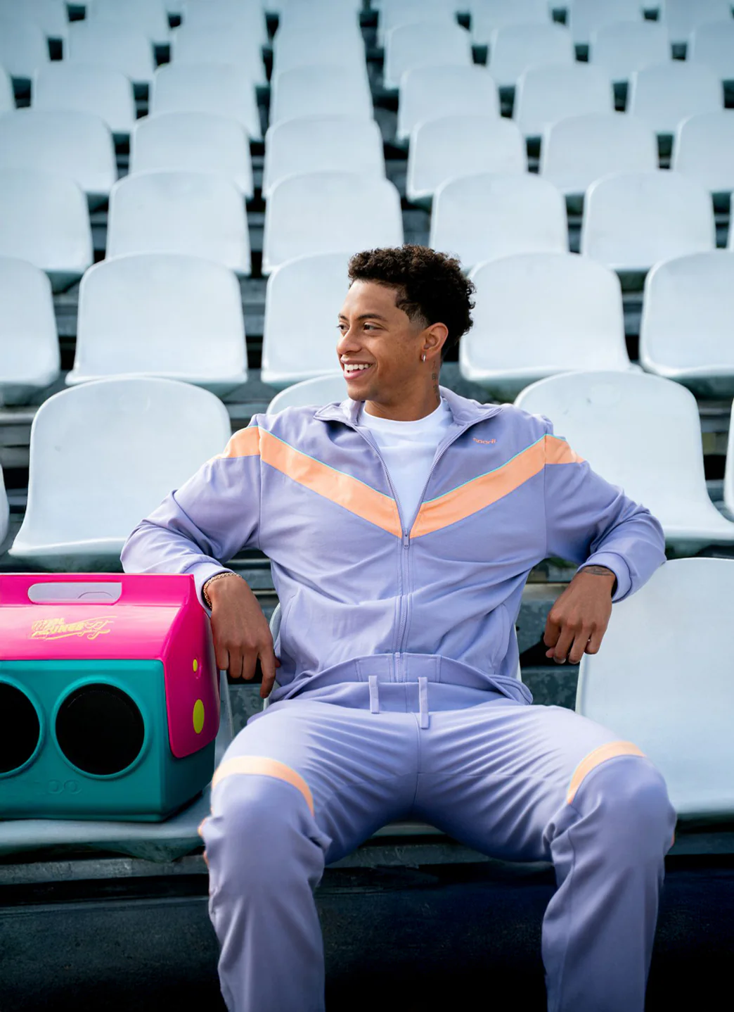 Sporti x Shaine Casas Very Peri Team Tracksuit Zip-Up Jacket - Image 2