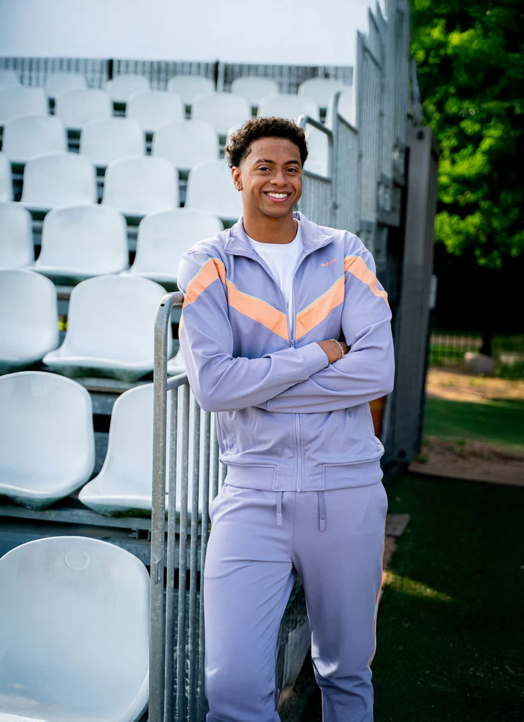 Sporti x Shaine Casas Very Peri Team Tracksuit Zip-Up Jacket - Image 6