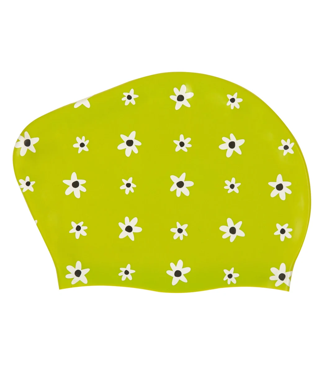 Sporti x She Is This Limited Edition Daisy Long Hair Bun Silicone Swim Cap - Image 3
