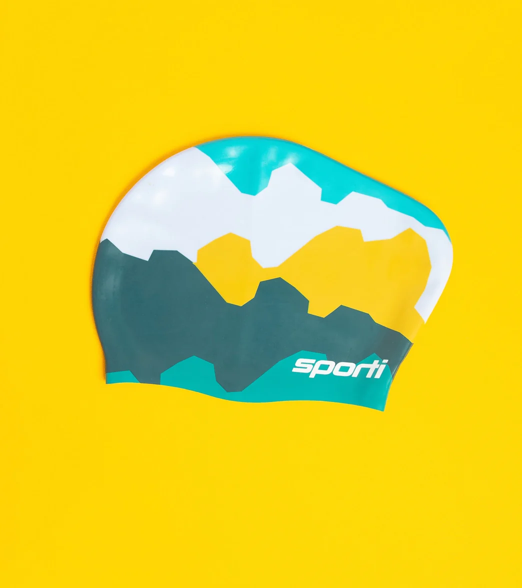 Sporti x She Is This Limited Edition Mountain Long Hair Bun Silicone Swim Cap - Image 7