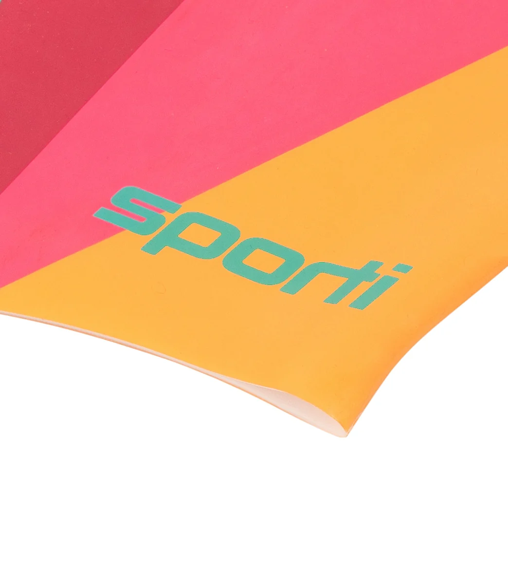 Sporti x She Is This Limited Edition Rainbow Long Hair Bun Silicone Swim Cap - Image 4