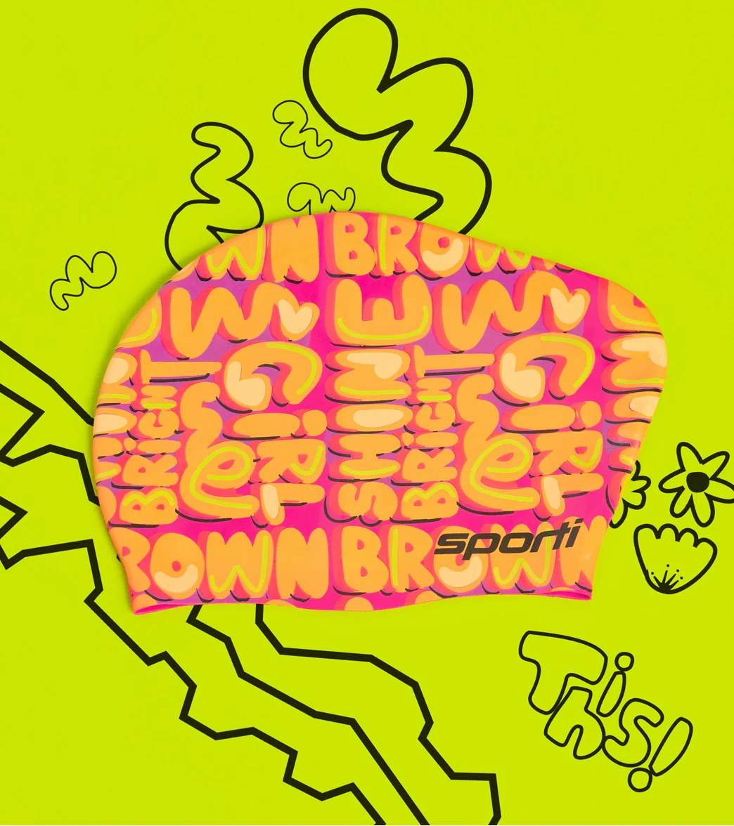 Sporti x She Is This Limited Edition Shine Bright Long Hair Bun Silicone Swim Cap - Image 7
