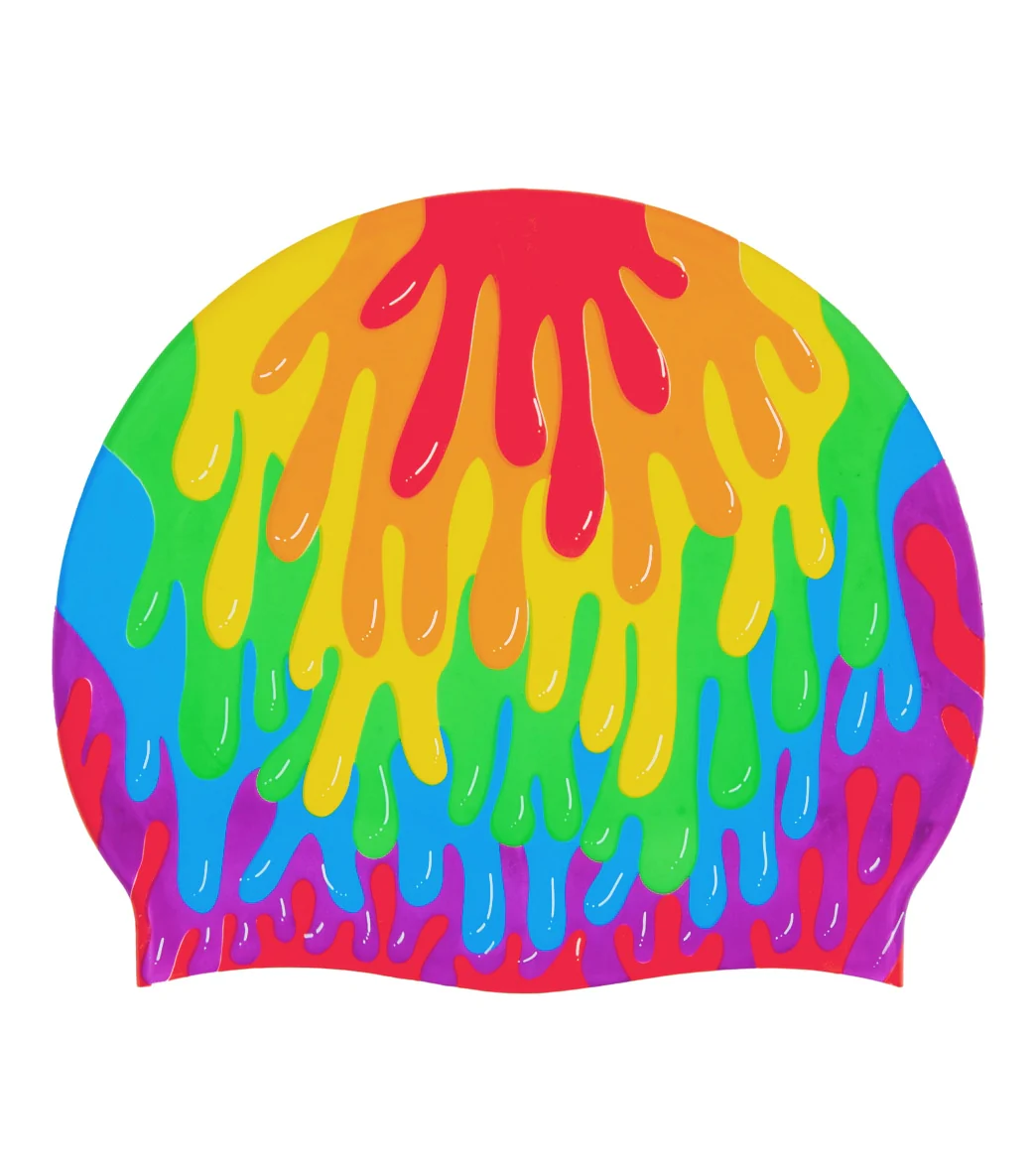 Sporti x Tyler Wallach Limited Edition Drip Silicone Swim Cap - Image 2