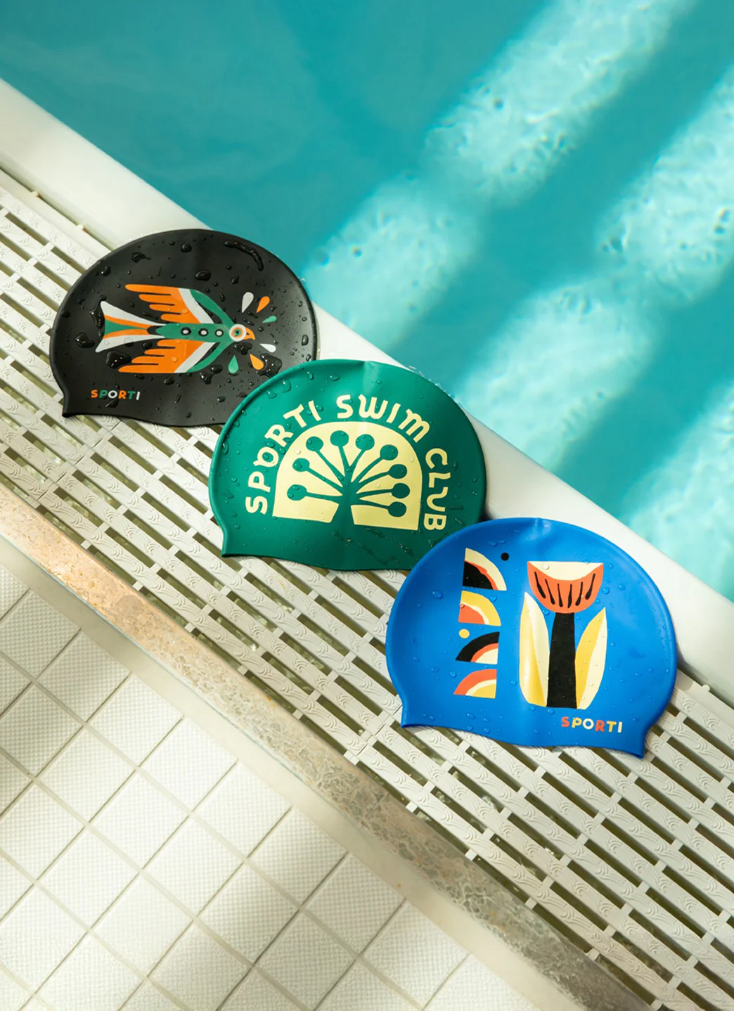 Sporti x Wyatt Hersey Limited Edition Bloom Silicone Swim Cap - Image 4