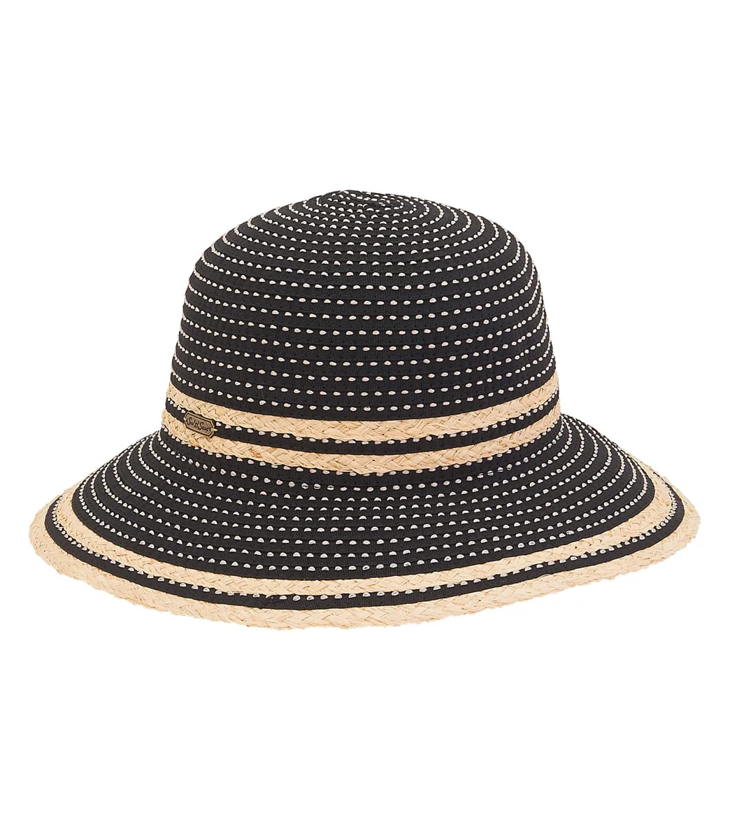 Sun N Sand Packable Ribbon Hat w/ Raffia Edge Trim - Image 6