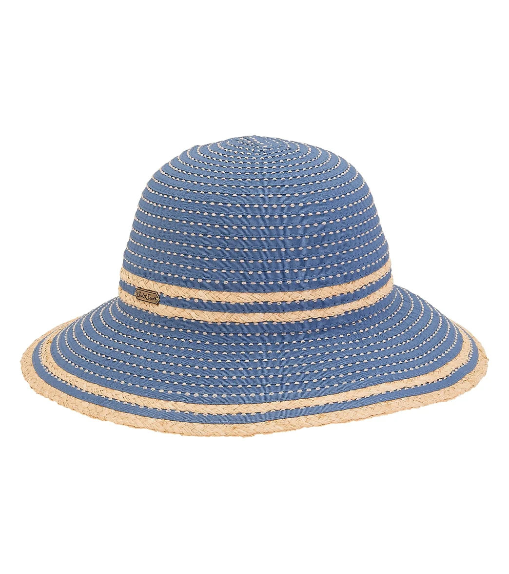 Sun N Sand Packable Ribbon Hat w/ Raffia Edge Trim - Image 7