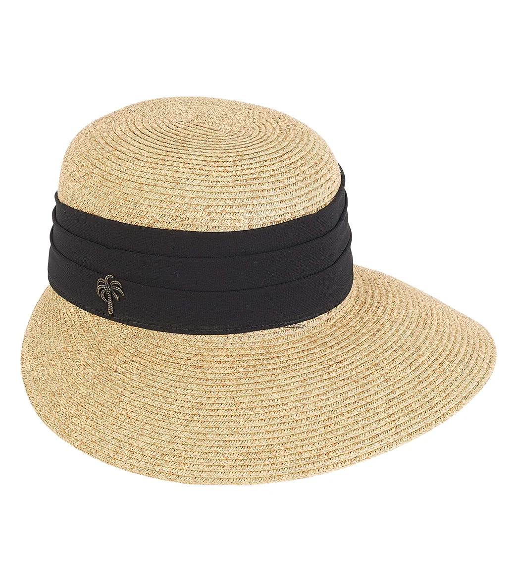 Sun N Sand Paperbraid Backless Hat w/ Wide Pleated Band - Image 4