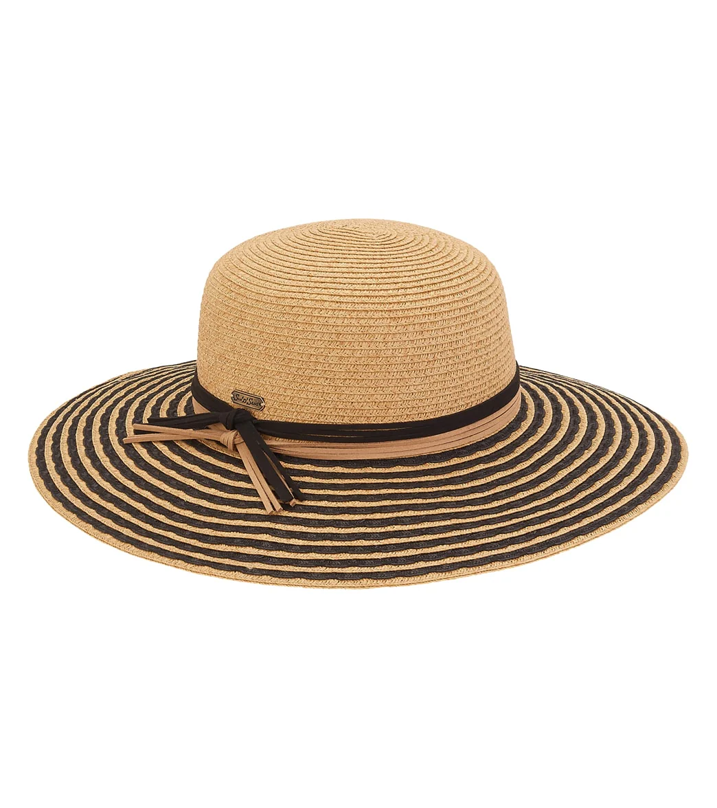 Sun N Sand Paperbraid Round Crown w/ Striped Brim - Image 3
