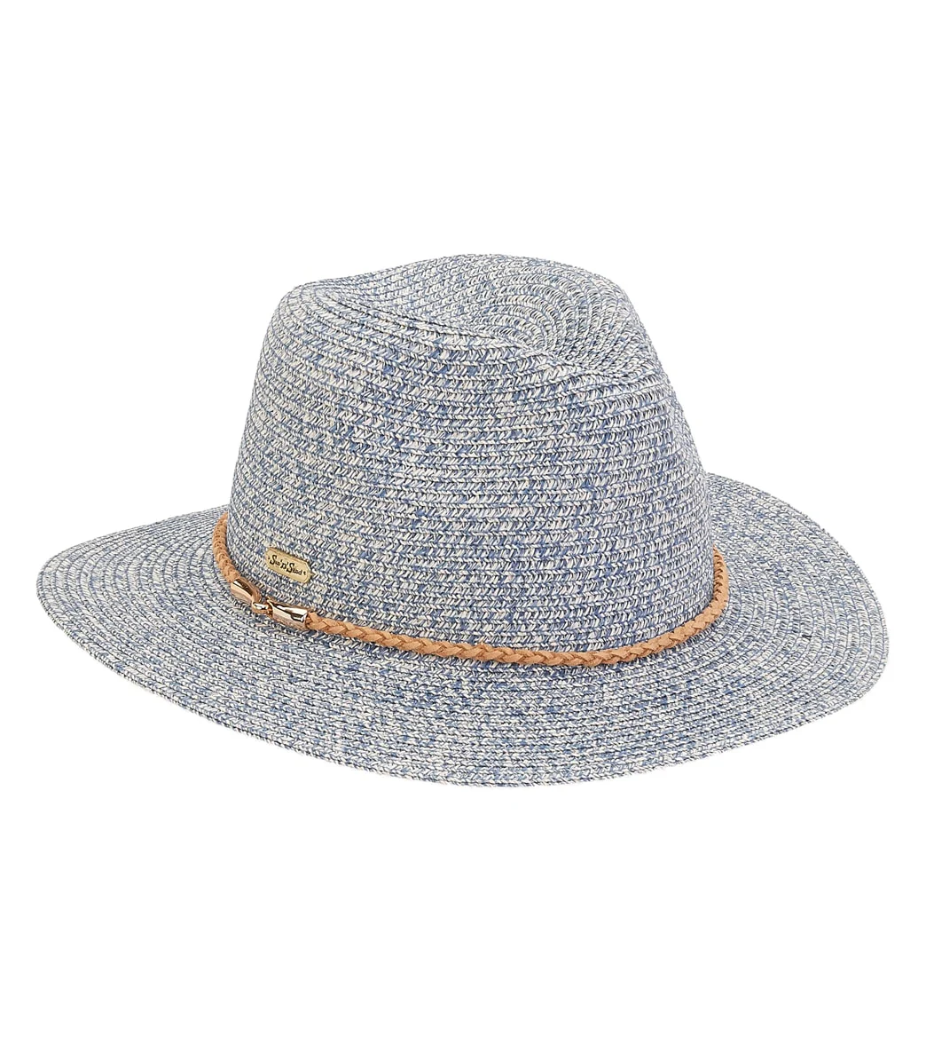Sun N Sand Paperbraid Safari w/ Braided Faux Leather Trim + Metallic