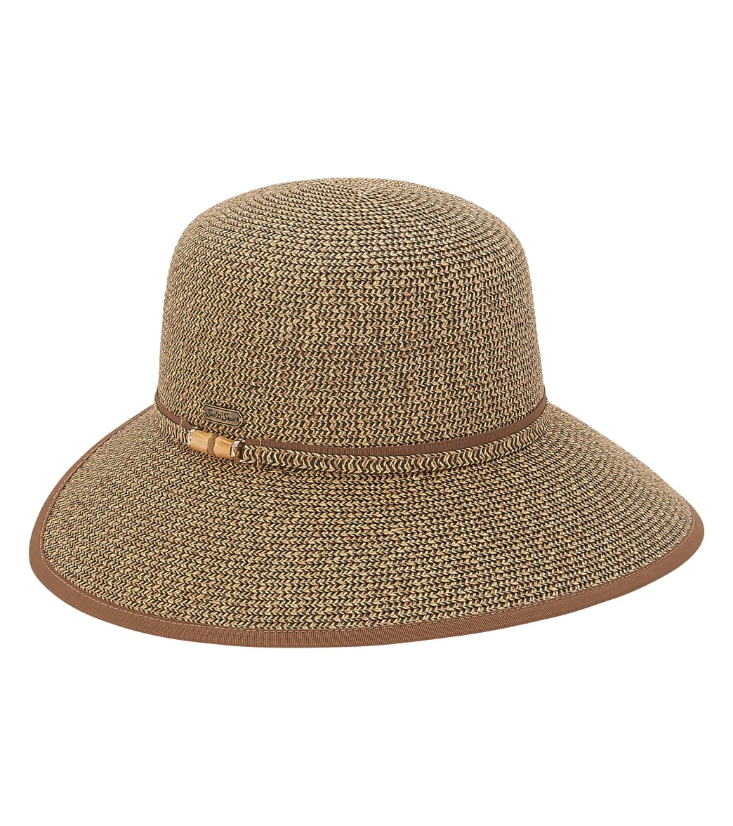 Sun N Sand Paperbraid Tweed Backless Hat w/ Bamboo Trim - Image 2