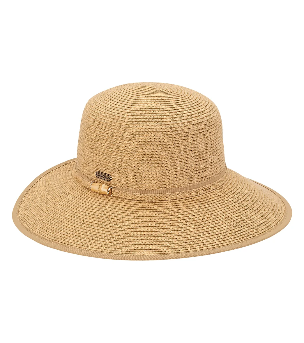 Sun N Sand Paperbraid Tweed Backless Hat w/ Bamboo Trim - Image 5