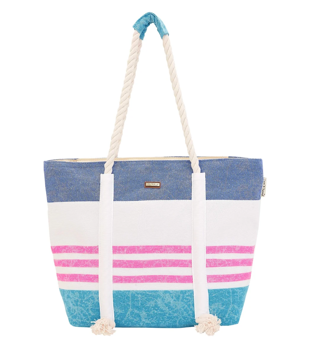 Sun N Sand Pastel Colored Stripe Shoulder Bag - Image 4