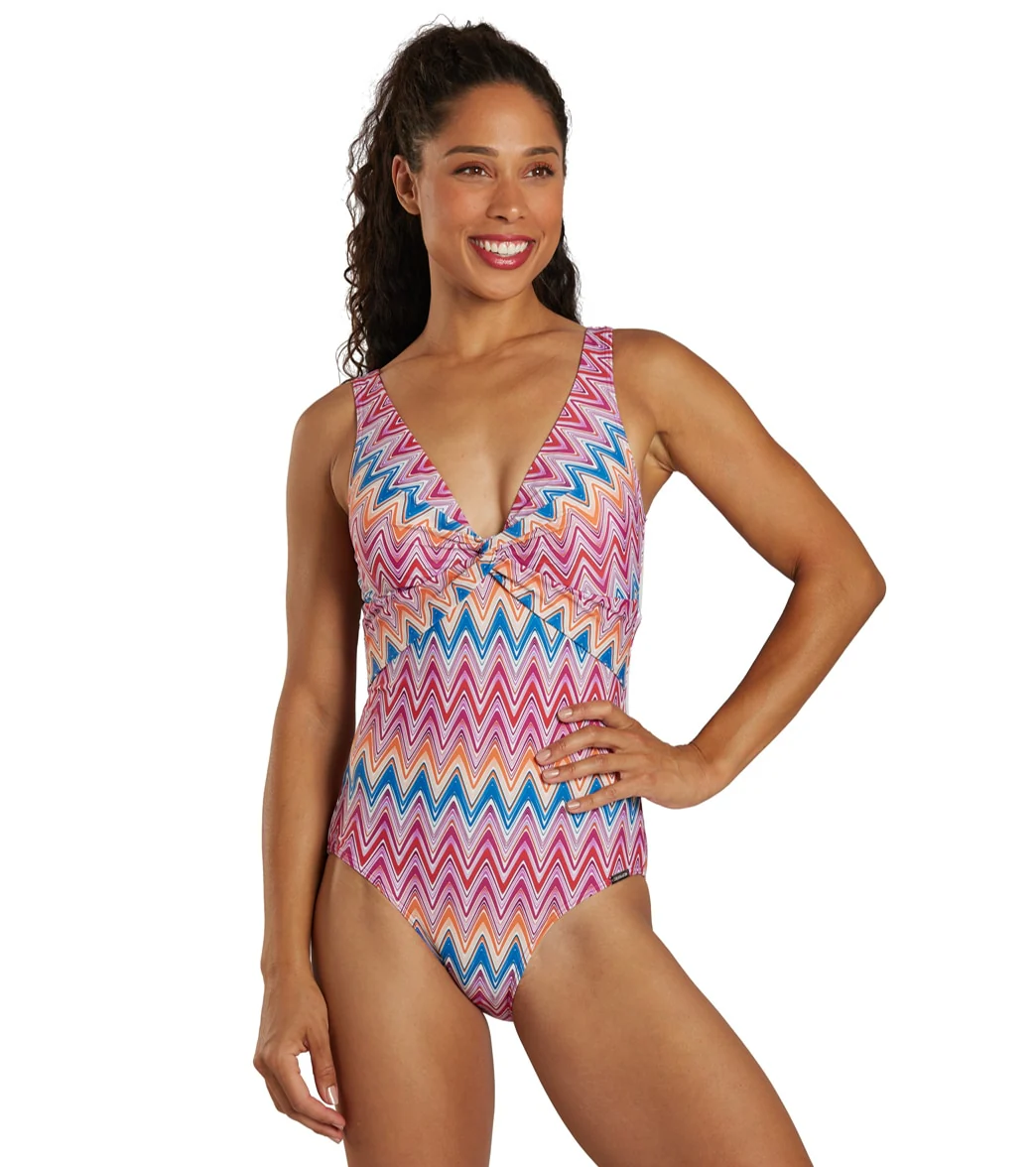 Sunmarin Women's Burst Twist Front One Piece Swimsuit - Image 6