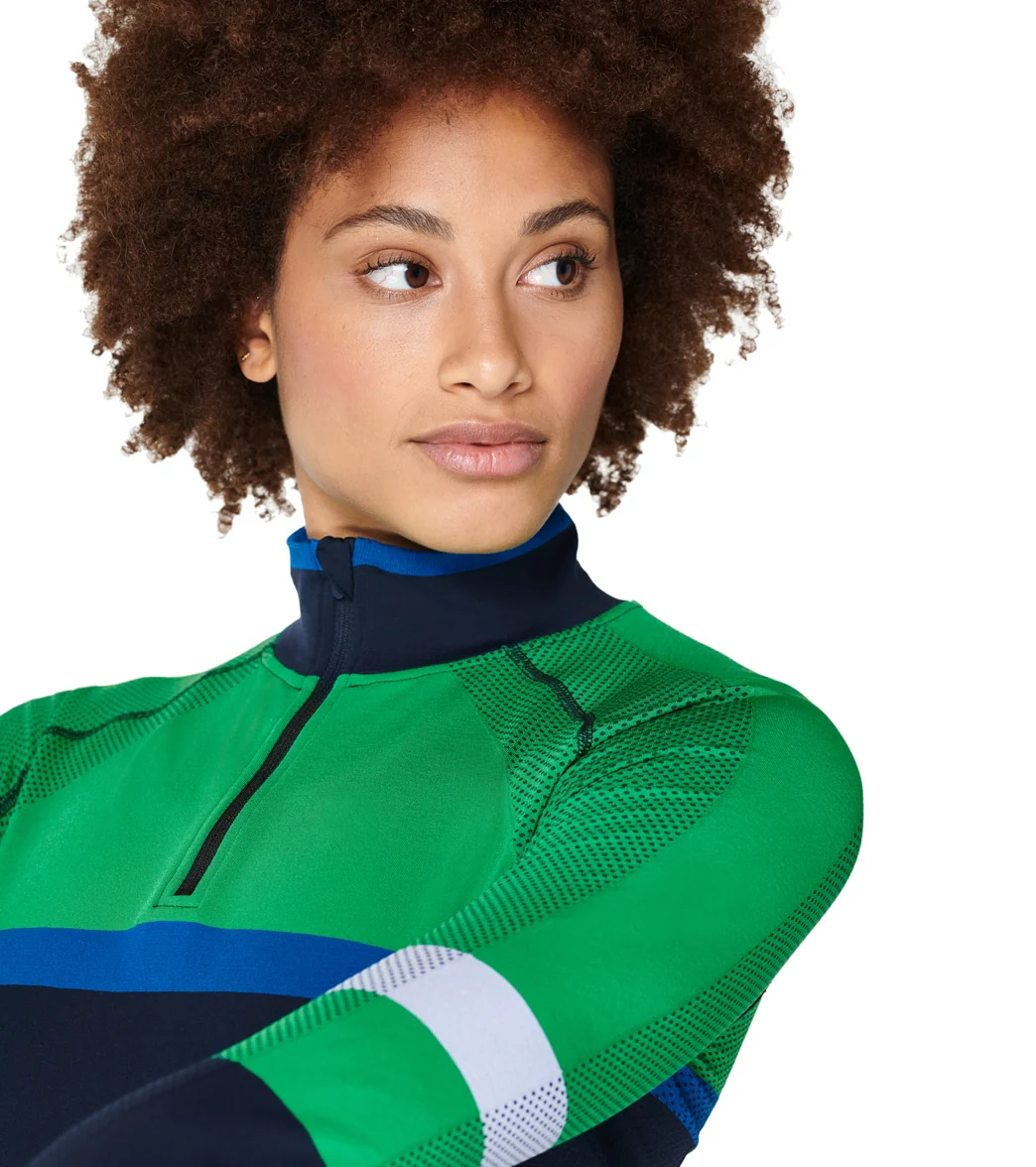 Sweaty Betty Athlete Workout Half Zip Long Sleeve Top - Image 5