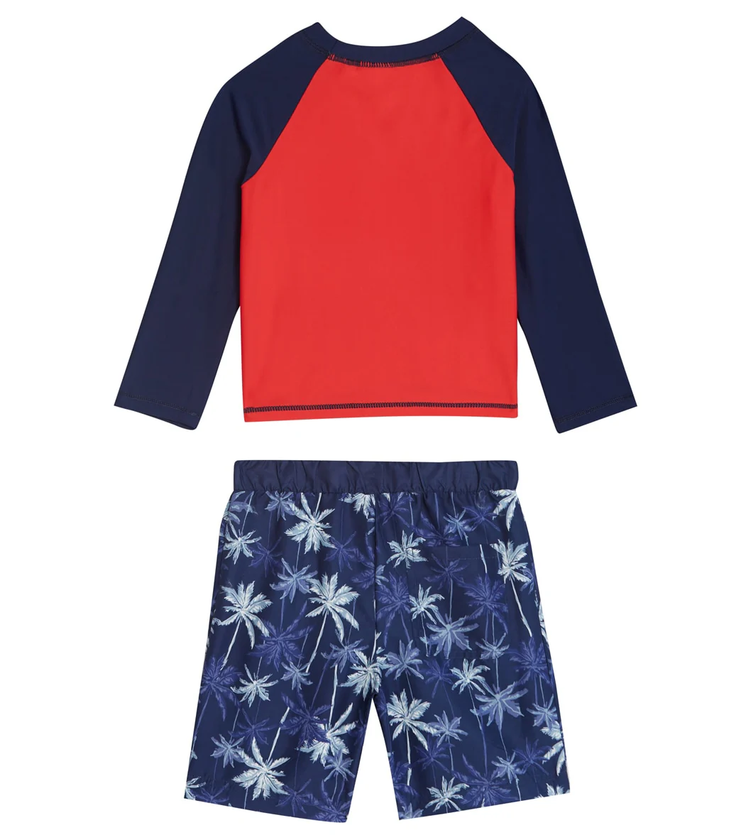 Swimfix Boys' Beach Rules Long Sleeve Rashguard Set (Baby, Toddler) - Image 2