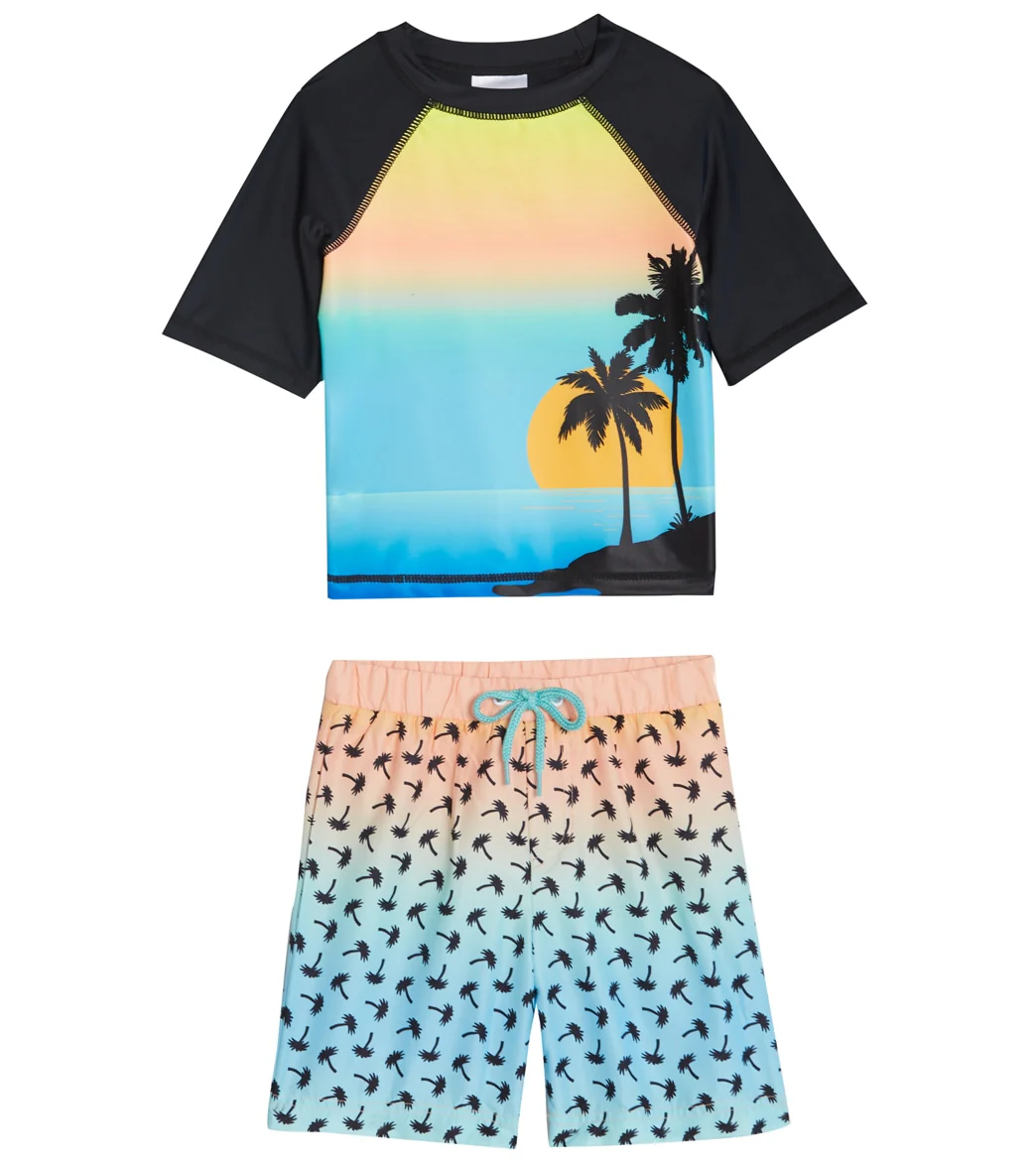 Swimfix Boys' Palm Springs Short Sleeve Rashguard Set (Baby, Toddler) - Image 4