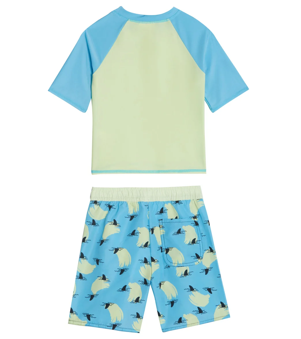 Swimfix Boys' Pocket Sharkie Rashguard Set with Hat (Baby, Toddler) - Image 2