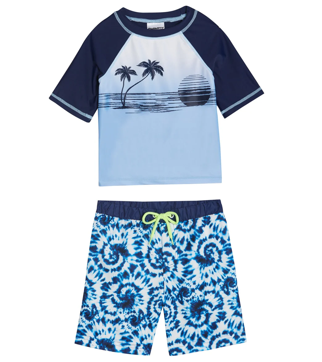 Swimfix Boys' Surfer Dude Short Sleeve Rashguard Set (Baby, Toddler) - Image 5