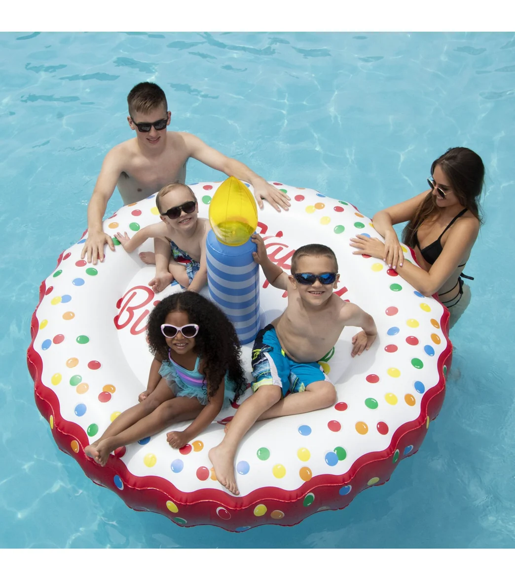 Swimline Led Birthday Cake Island Pool Float - Image 2