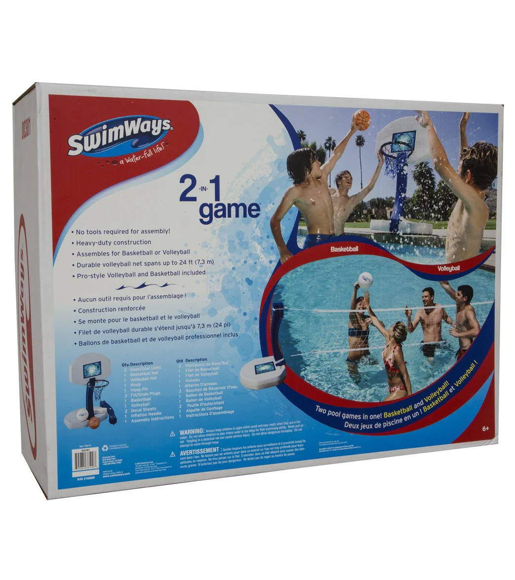 SwimWays 2 in 1 Volleyball/Basketball Game - Image 4