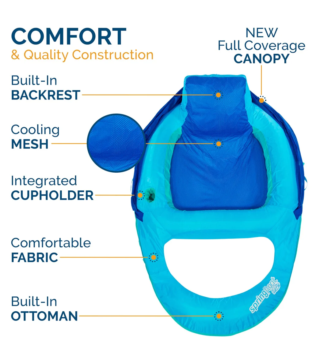 Swimways Spring Float Recliner w/ Canopy - Image 4