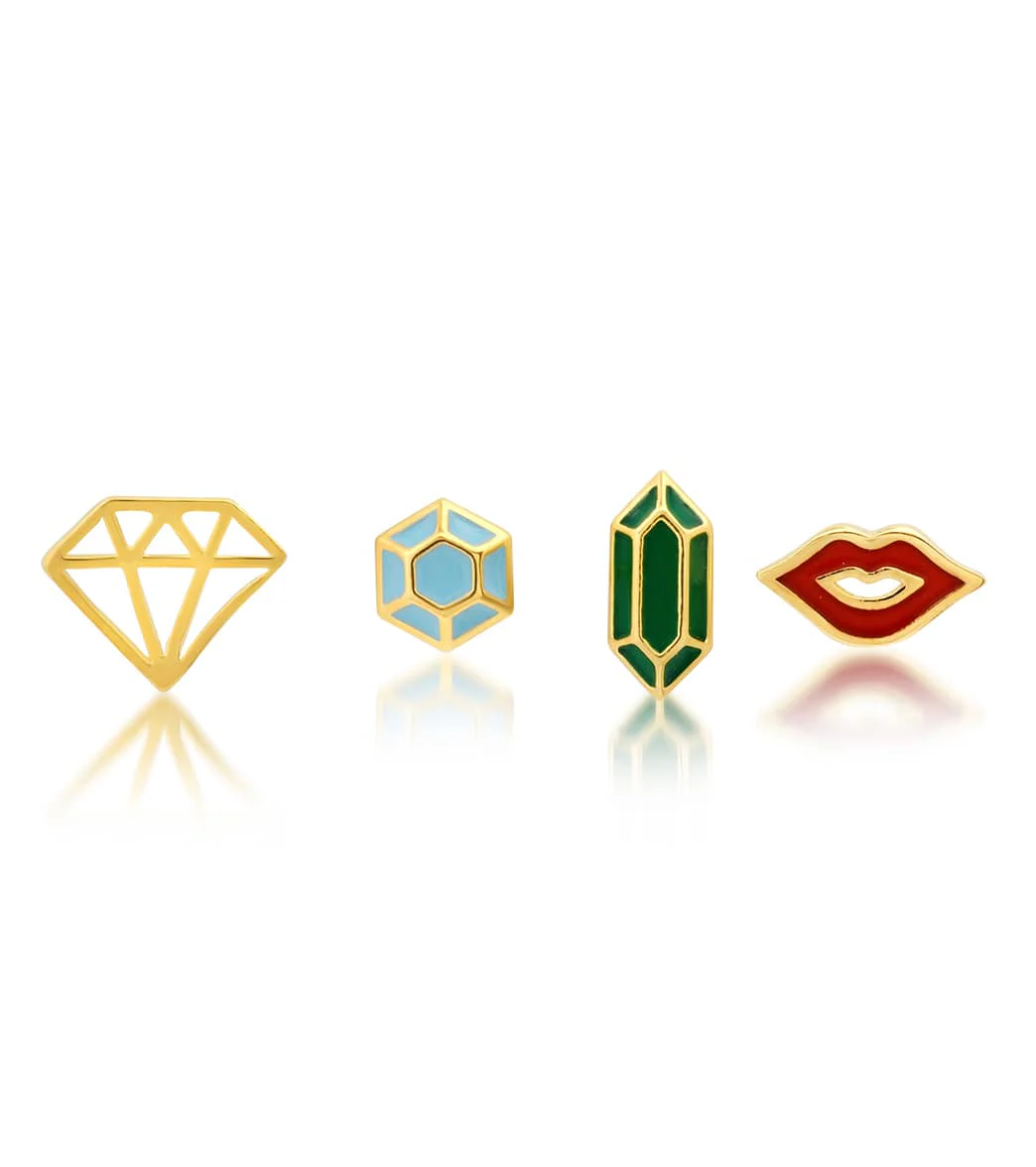 TAI Jewelry Four Enamel Stud Collection - Image 4