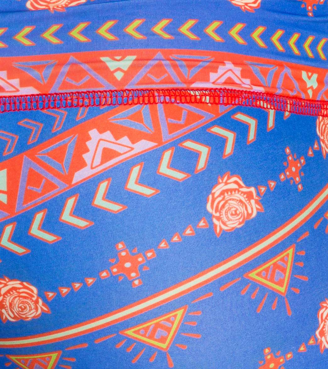 Teeki Choose Roses Blue Yoga Leggings - Image 5