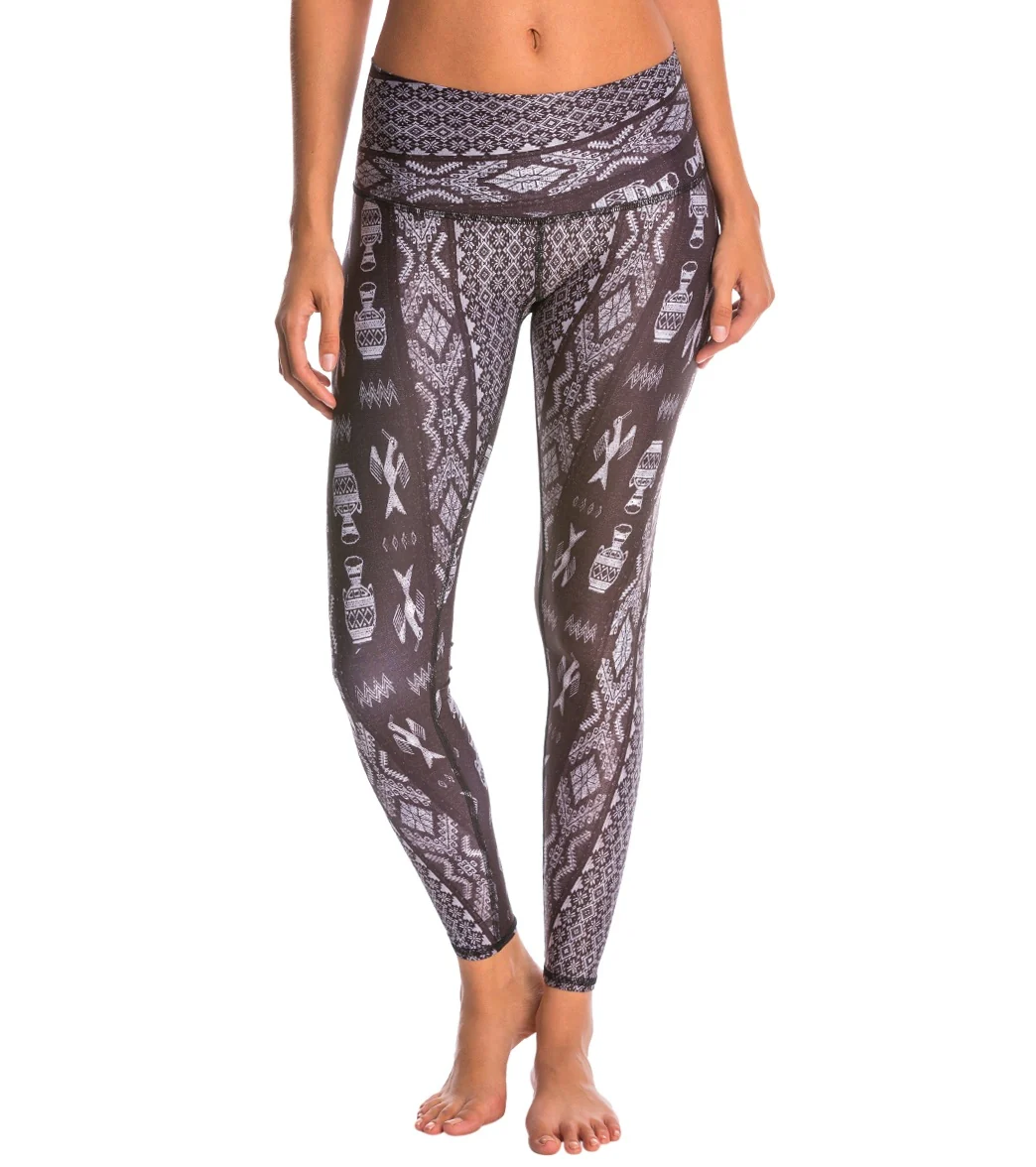 Teeki Diamond Tribe Charcoal Hot Yoga Pants