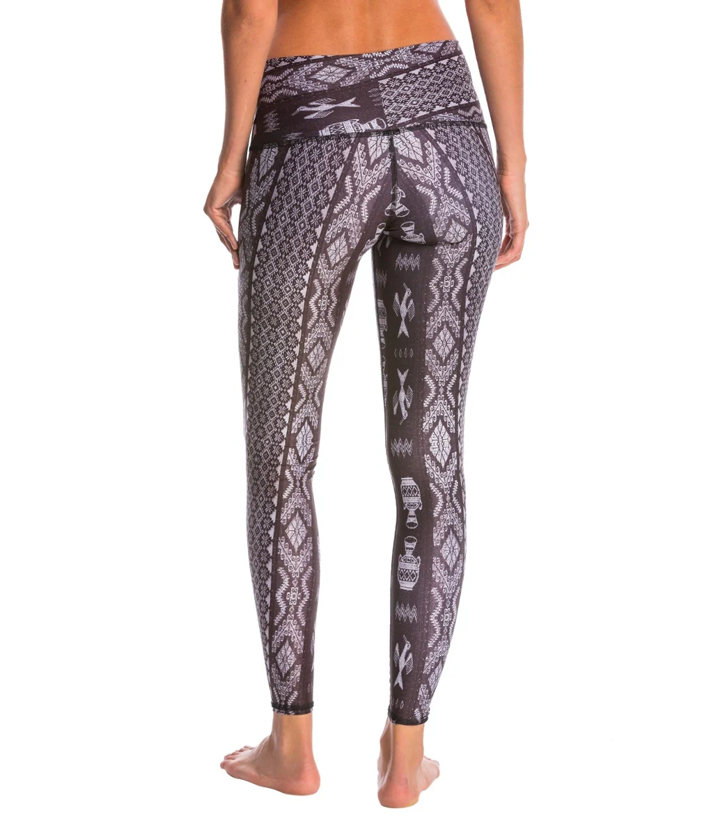 Teeki Diamond Tribe Charcoal Hot Yoga Pants - Image 3