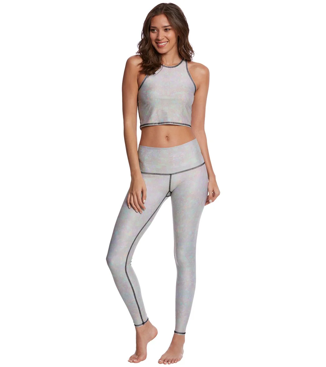 Teeki White Snake Opal Black Thread Mermaid Crop Top - Image 4