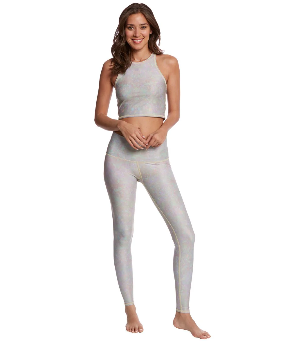 Teeki White Snake Opal Cream Thread Mermaid Crop Top - Image 4