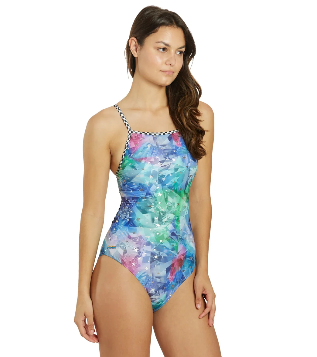 The Finals Funnies Women's Shooting Star Foil Flutter Back One Piece Swimsuit - Image 2
