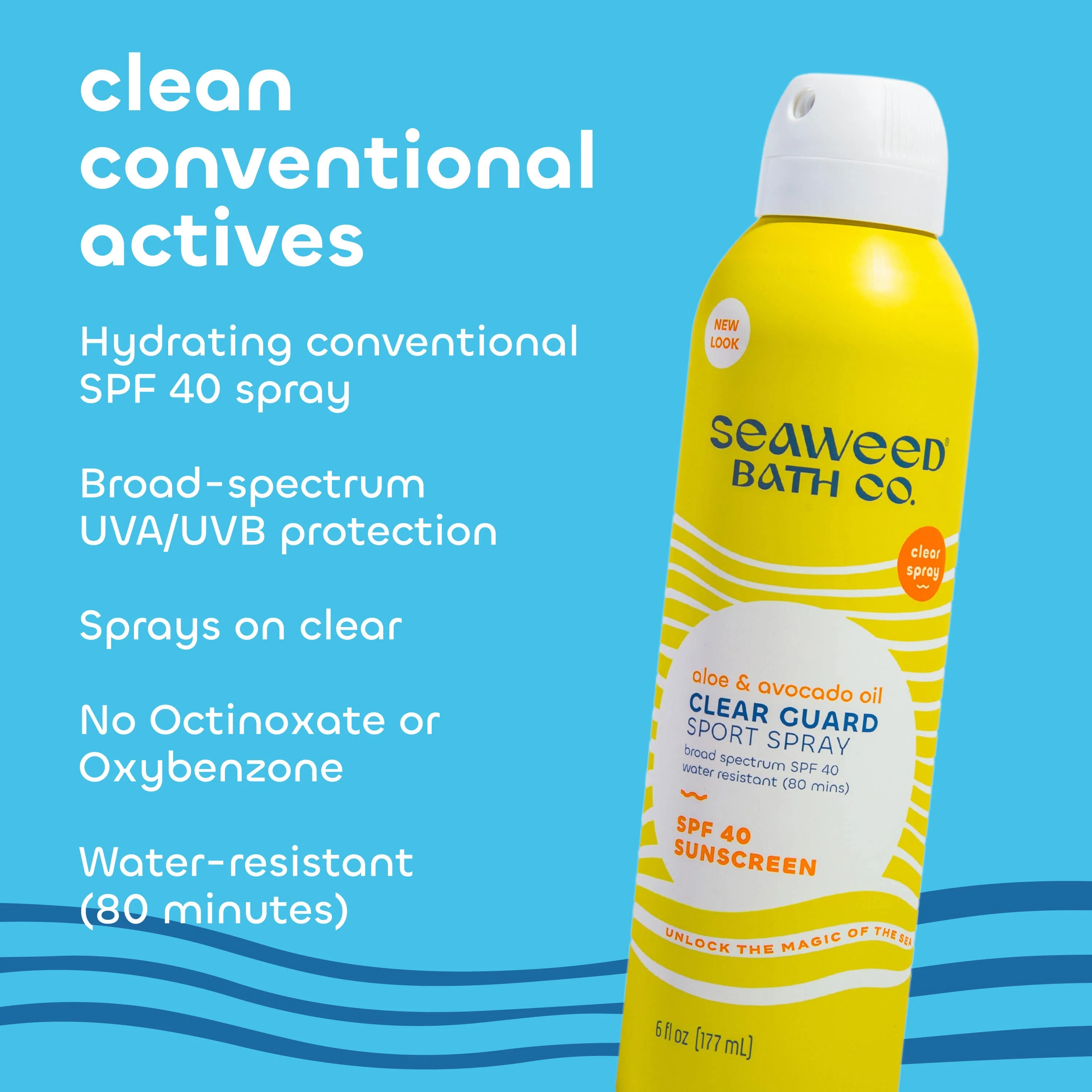 The Seaweed Bath Co. Clear Guard Sport SPF 40 Spray 6oz - Image 3