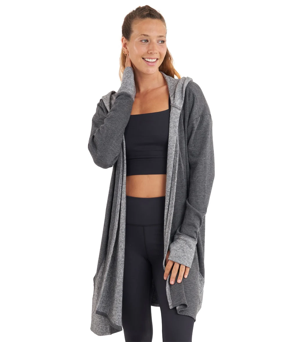 Thrive Societe Hooded Drape Cardi - Image 7