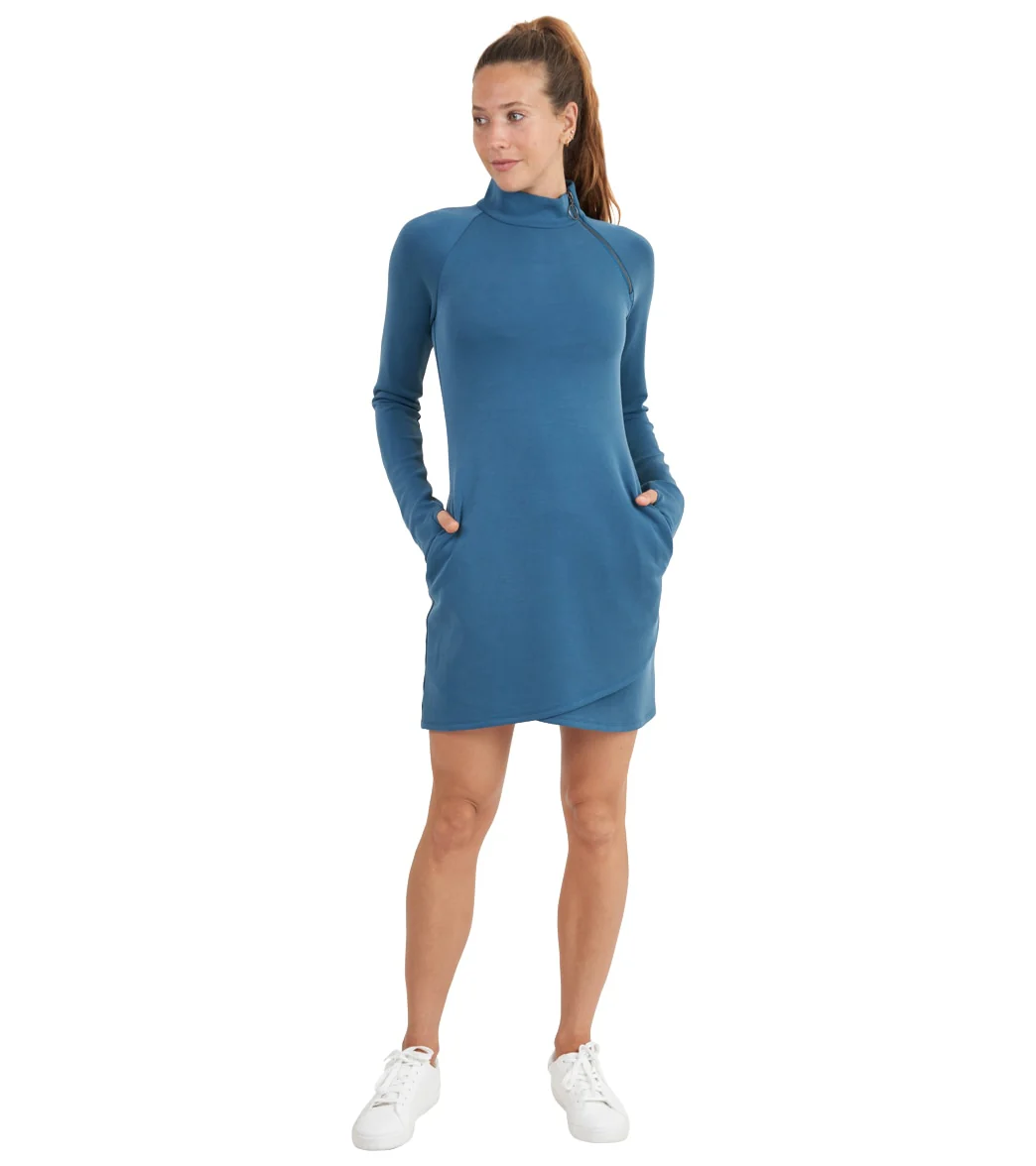 Thrive Societe Zip Mock Neck Dress - Image 8
