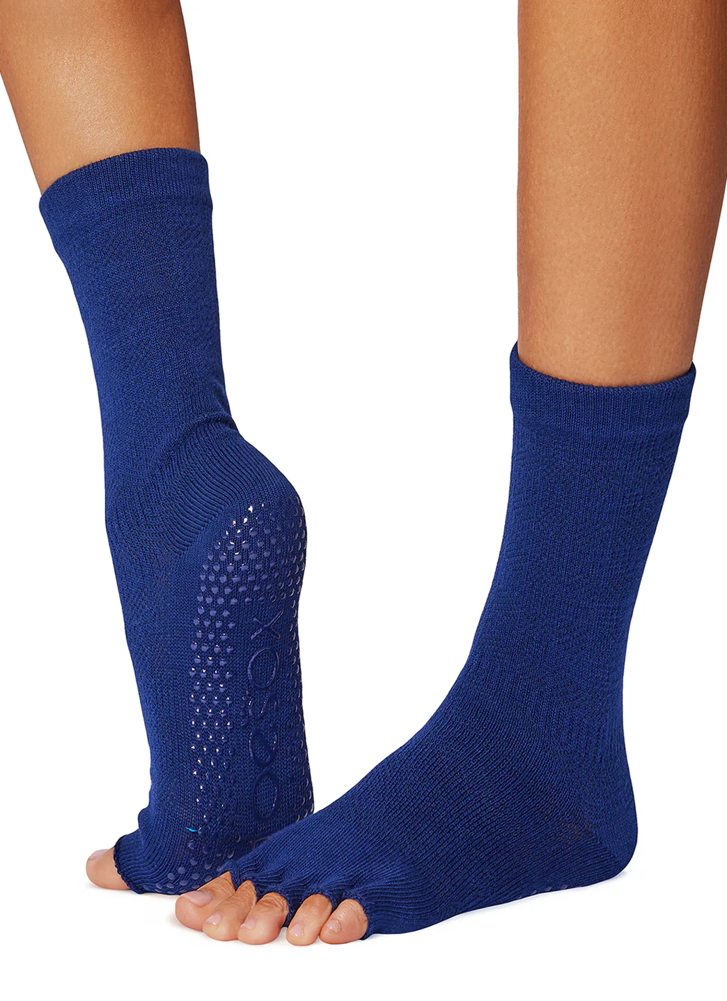 Toesox Crew Half Toe Grip Socks - Image 2